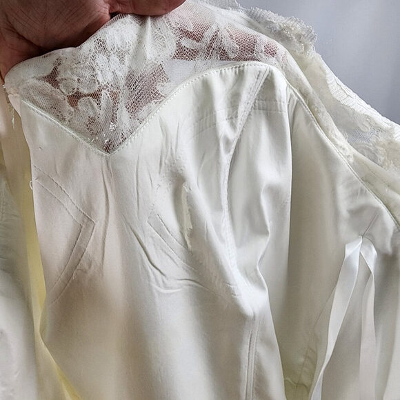 Symphony Of Venus White Of The Shoulder Midi Wedding Gown Size S - Picture 13 of 16